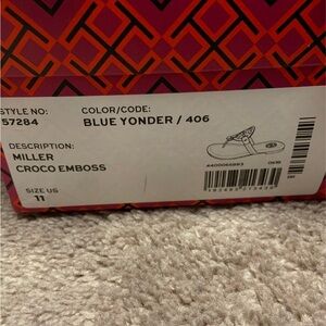 Tory Burch Miller sandal croc embossed size 11